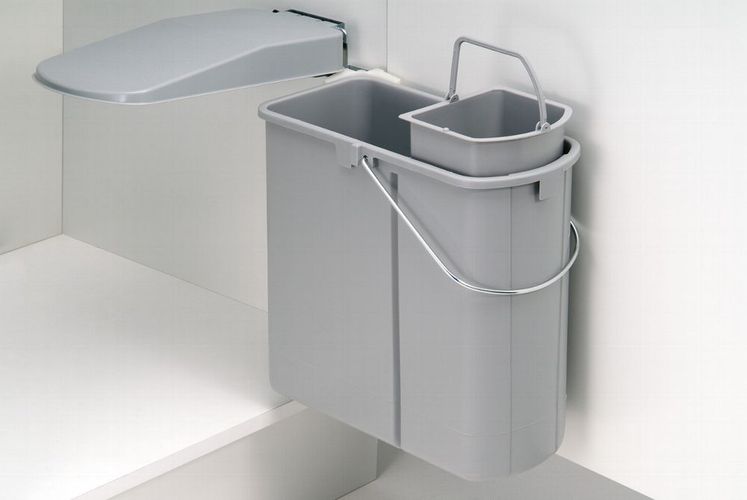 Wesco flach Einbau Abfallsammler Mülltrenner Abfalleimer Abfallsystem Küche 19L 