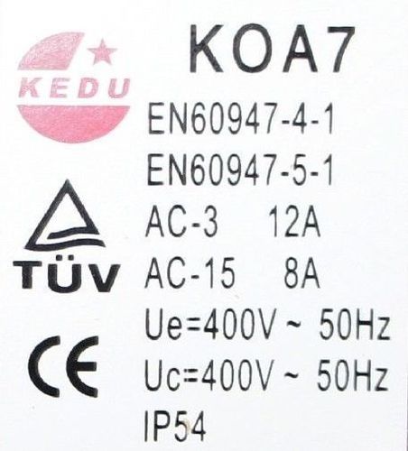 KEDU KOA 7 Schalter 400V passend für zahlreiche Holzspalter Brennholzspalter 