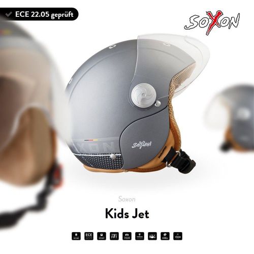 Jet Baby Helm für Kinder, Roller, mit Aufklebern zur Personalisierung des  Helms, Dual Road \ Helmen Junior