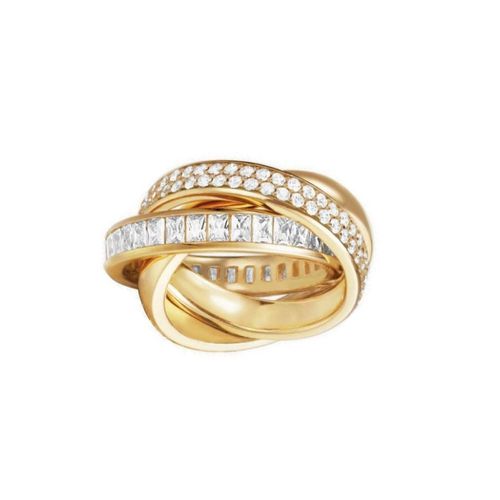 ESRG02258B180 Esprit Damen-Ring Edelstahl Goldfarben mit Zirkonia