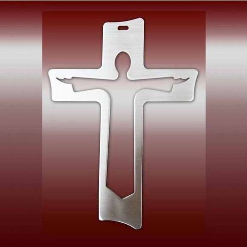 Kreuz Wandkreuz Auferstehung Auferstehungskreuz Edelstahl Jesus Standard Neu