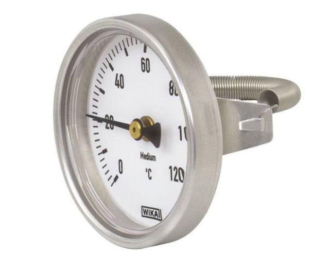 Wika Anlegethermometer Ø 63 mm 0-120° Thermometer Zeigerthermometer Heizung  kaufen bei