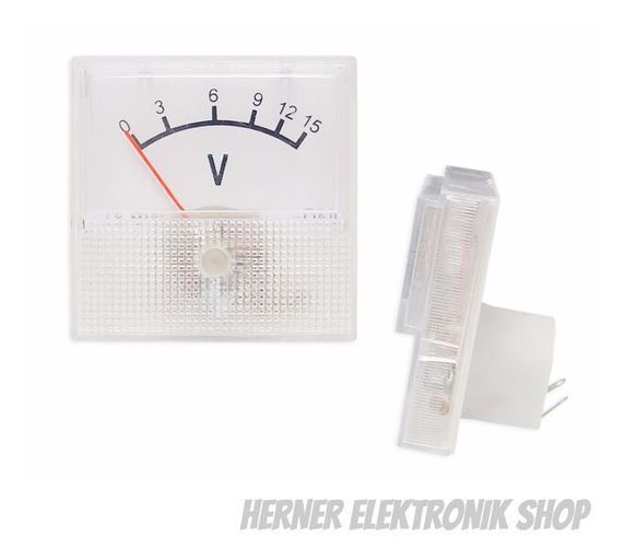0 - 15 V DC Einbau Messinstrument Analog Voltmeter - MINI 40 x 40 x 25  kaufen bei