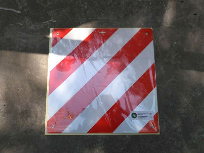 Wohnwagen Boot Fahrradträger 50x50 Rückstrahler HST Warntafel Wohnmobil 