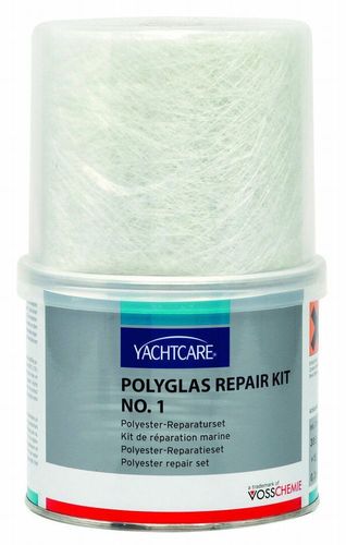 Glasfasermatte Yachtcare Polyglas VT Polyester Reparatur Set Polyesterharz 