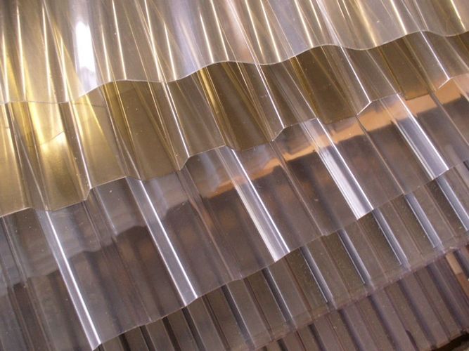 bronce Euro 7,90 m² Trapez 1,0 mm PVC Lichtplatten Profil 70/18 klar u 