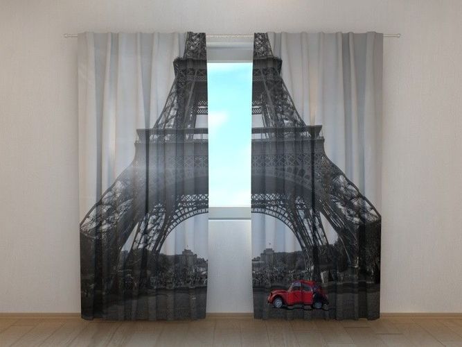 Fotogardinen Eiffelturm Schiebegardinen mit Motiv auf Maß Flächenvorhang 
