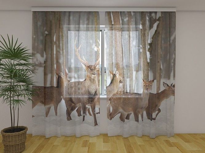 auf Maß Fotogardinen "Weihnachtsdeko" Vorhang mit Motiv Fotovorhang Fotodruck 