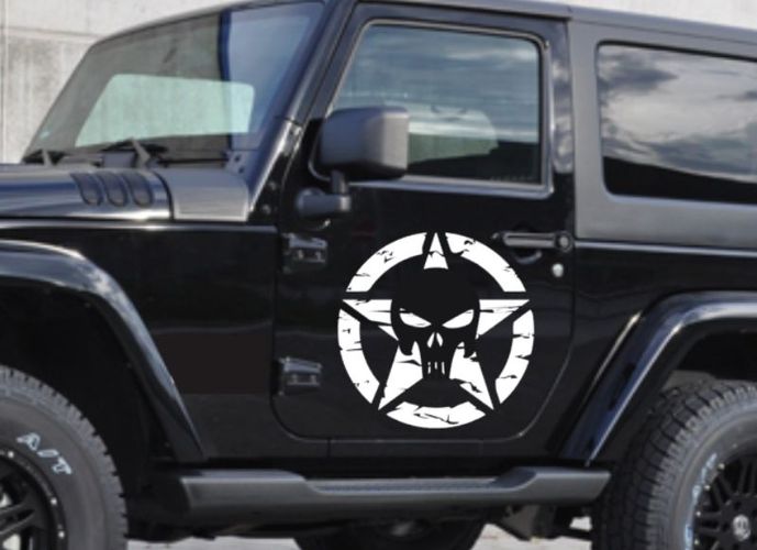 1 x Punisher Aufkleber RETRO Star Autoaufkleber Totenkopf US Army Sticker  286/7 kaufen bei