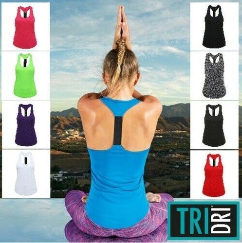 Women's TriDri ® Performance Tank Top Sporttop Fitness Gym Running Yoga *NEU* 
