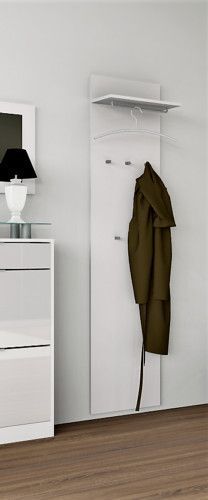 Wandgarderobe Garderobenpaneel Garderobe Flur Diele kaufen - Weiß Oliva 160 bei Hochglanz cm