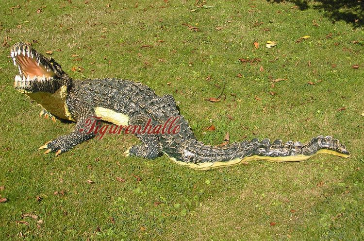 Figur Garten 3teil Krokodil handarbeit jedes ein Unikat ca 40cm