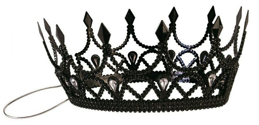 edle schwarze Krone böse Königin Herrscherin Queen Halloween Grusel Diadem