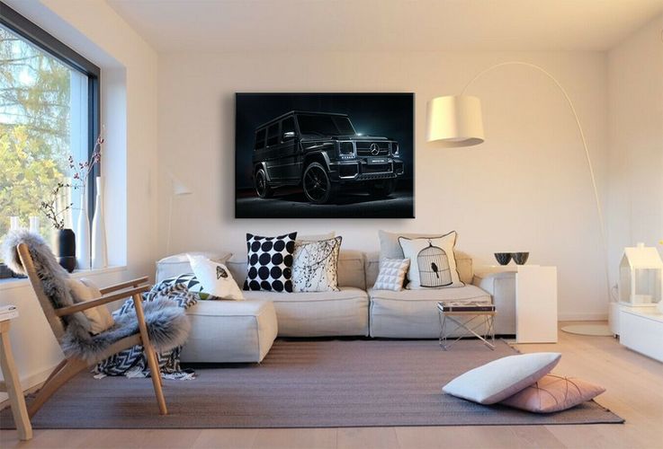 Mercedes AMG Leinwandbild AK ART Kunstdruck Mehrfarbig Wandbild Wanddeko TOP XXL