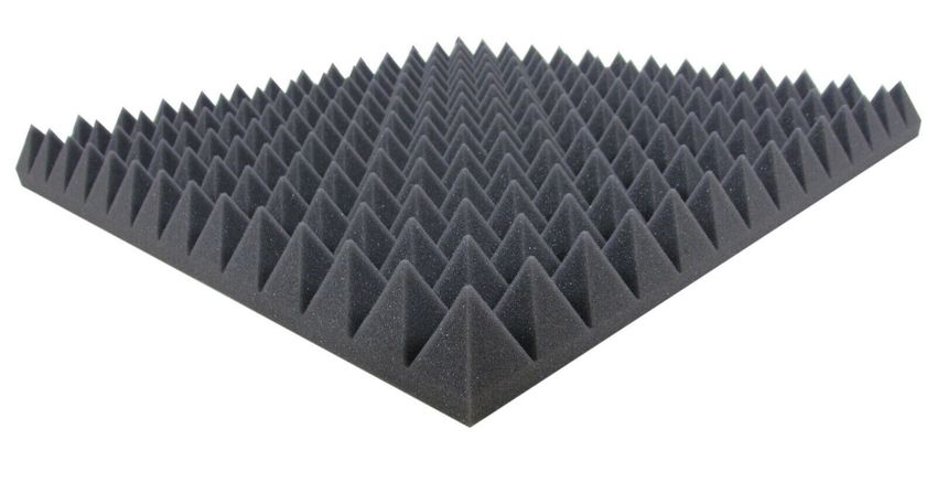Pyramiramiden Schaumstoff SELBSTKLEBEND Koffer Akustik Schallschutz 49x 49 x 2,5 