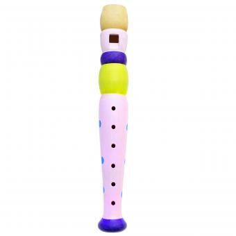 keepdrum Kinder-Flöte Musikspielzeug aus Holz Pink Rosa 