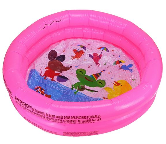 kleiner Baby Pool mit Motiv Planschbecken Ø 61cm aufblasbar 2 Ringe Kinderpool 