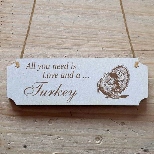Türschild Dekoschild « Turkey » Vogel Truthahn 
