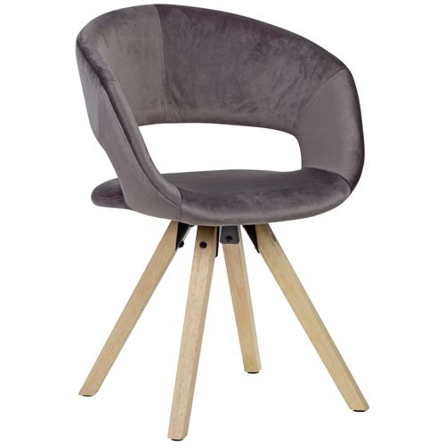 FineBuy Design Esszimmerstuhl Samt Küchenstuhl mit Lehne Stuhl