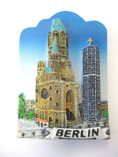 Berlin Gedächtniskirche Poly Magnet Souvenir Deutschland Germany 