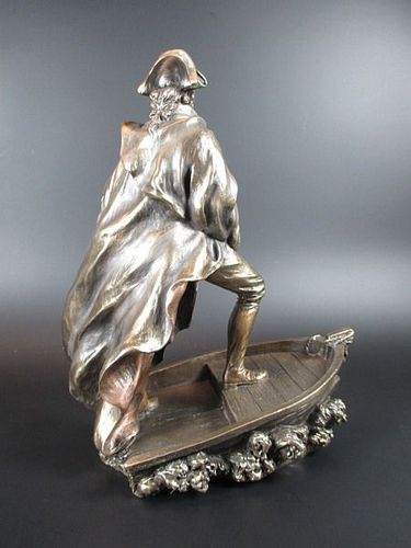 General Washington USA Delavare  24 cm bronzierte Figur,Veronese Kollektion 