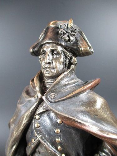 General Washington USA Delavare  24 cm bronzierte Figur,Veronese Kollektion 