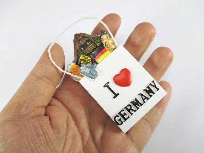 Shopping Bag Germany Poly Magnet Souvenir Deutschland,Neu I love Germany 