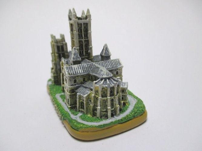 Canterbury Kathedrale,5 cm Poly Fertig Modell,England GB Souvenir,NEU 