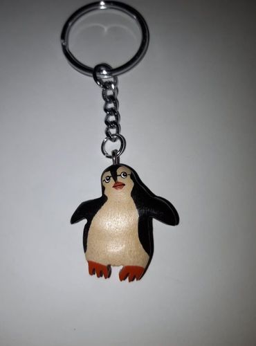 1 Schlüsselanhänger Tiere Holzanhänger Pinguin Schildkröte Delfin Schlüsselring