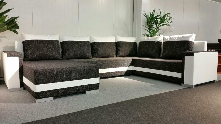 Couch Couchgarnitur TUNIS U Sofagarnitur Sofa Wohnlandschaft Schlaffunktion 