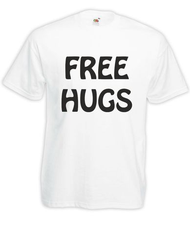 Herren T-Shirt Free Hugs Größe bis 5XL 