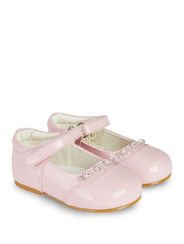 Festliche Mädchen Ballerinas Hochzeit Blumenmädchen Schuhe Baby Taufchuhe weiß