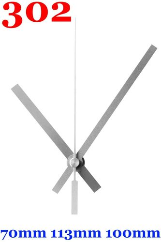 Quarz-Pendel-Uhrwerk Pendeluhrwerk Pendel Uhrzeiger Satz Silber 110 mm ✔291 