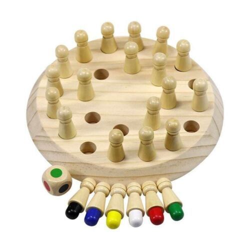 Memory Schachspiel Holz Denkspiel Lernspielzeug Gehirntraining Geschenkidee 