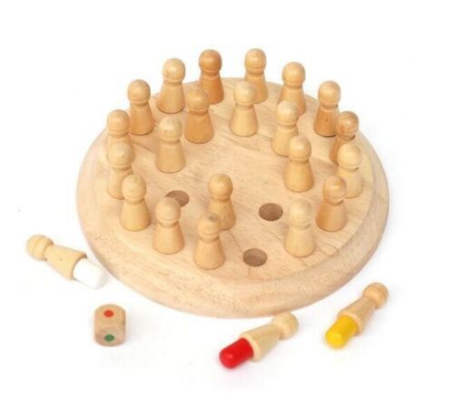 Memory Schachspiel Holz Denkspiel Lernspielzeug Gehirntraining 2 Wahl Geschenk 