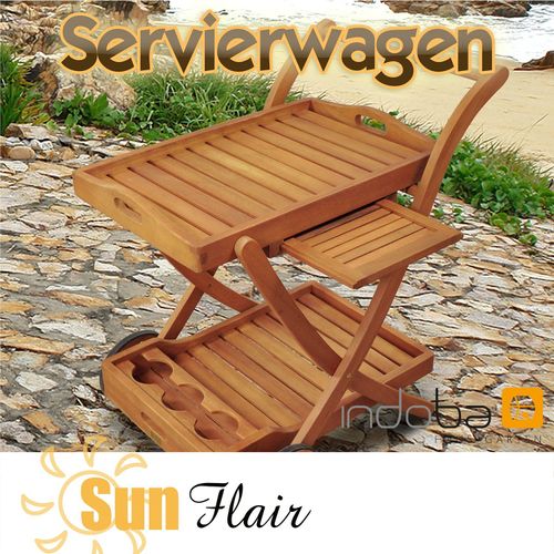 Holz, indoba® Serie Sun Garten kaufen für den von bei Servierwagen, Flair Teewagen aus