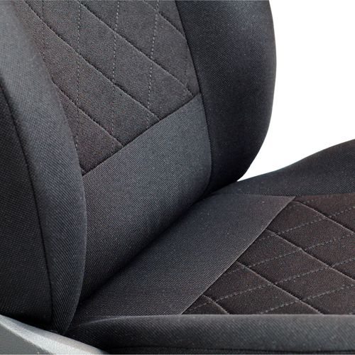 Silber-Schwarz Sitzbezüge für FIAT BARCHETTA Autositzbezüge Vorne 