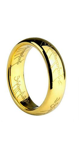 Ring Herr der Ringe Titan vergoldet sehr schön verarbeitet 17mm