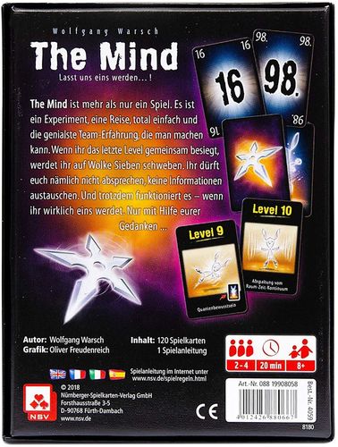NSV 4059 The Mind Das Original Kartenspiel Spielkarten Playing Cards NEU NEW 