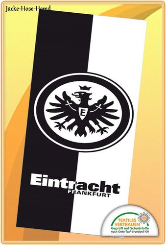 Handtuch schwarz/weiß Eintracht Frankfurt 