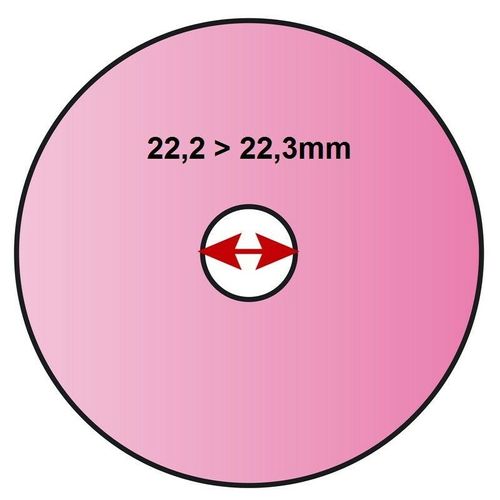 Schleifscheibe Oregon 145x22,2x4,7 rosa Kettenschärfgerät Schärfgeräte Sägekette 