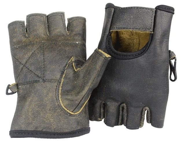 Braun FINGER Farbrichtung Handschuhe GLOVES Cracker Echt Leder bei Material Leder Hood.de Braun Motorrad Fingerlose Größe OHNE - BIKER L kaufen