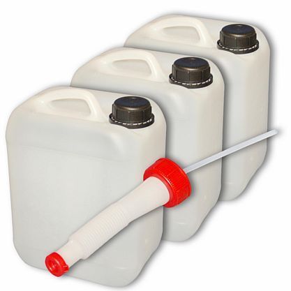 plasteo 3x5L Wasserkanister + Ausgiesser Camping Kanister Trinkwasser  kaufen bei