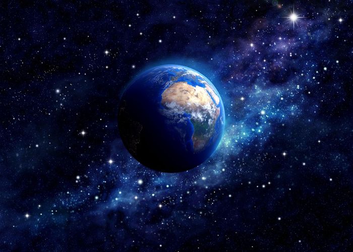 -Universum Sterne Weltall Planeten Erde Mond Mars 1409V VLIES Fototapete-GALAXY-