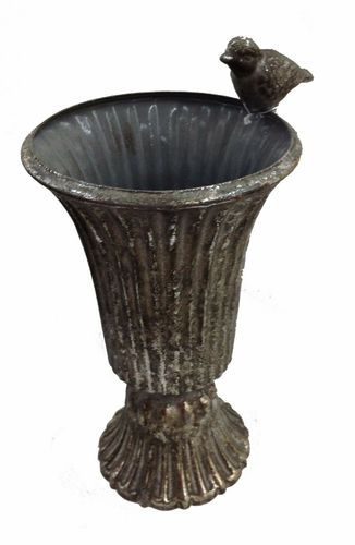 Tischvase Metall Antik Nostalgie Retro Design 14-10 Vase Dekoration