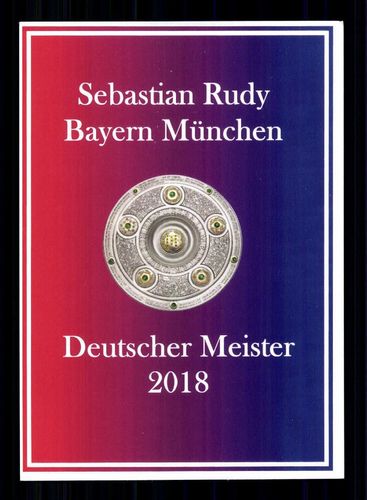 Sebastian Rudy FC Bayern München 2017/18 Autogrammkarte original signiert 832