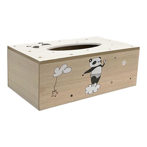 Natur Spender Box Kosmetiktücherbox Kosmetikbox Handtuchbox Tissue Holz Weiß 
