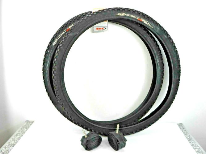 2 XFahrrad Reifen CST 26x1.95-50-559 Mountainbike Reifen mit Schlauch DV 04223 