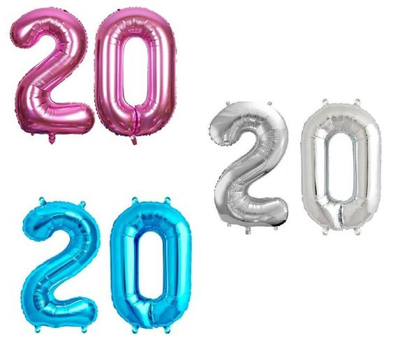Folien Luftballon 2022 Silvester Neujahr Party Deko Ballons Zahlenballons Rosé 
