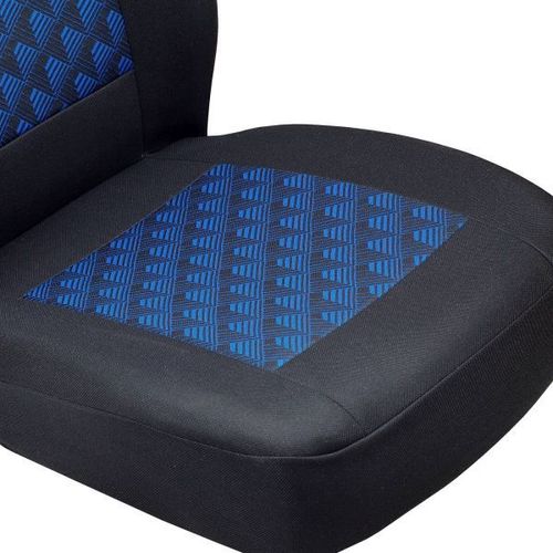Schwarz-blau Effekt 3D Sitzbezüge für CHEVROLET ORLANDO Autositzbezug VORNE 